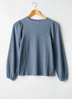 Blouse Levv Label Bleu Manches Longues