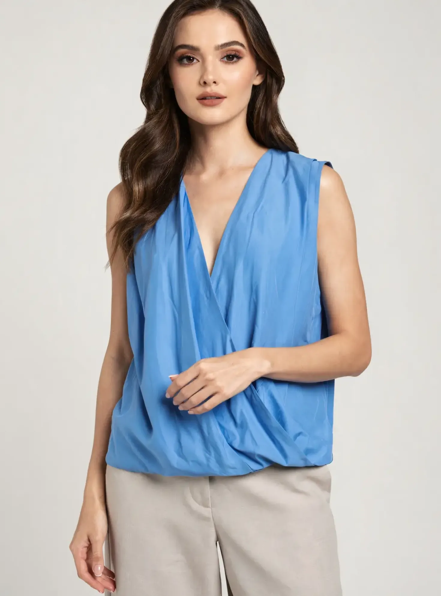 Blouse Mango Bleu