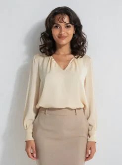 Blouse Marc Cain Beige Manches Longues