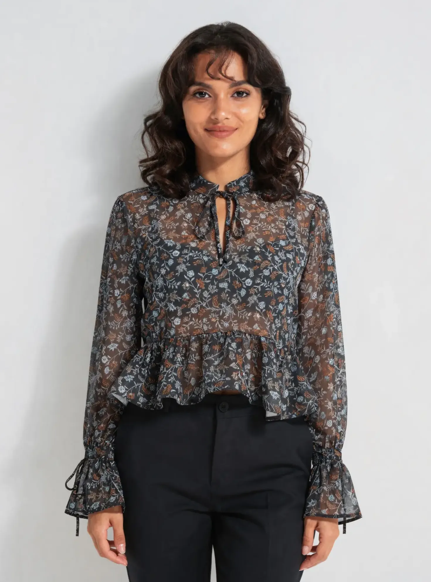 Blouse Molly Bracken Noir Manches Longues