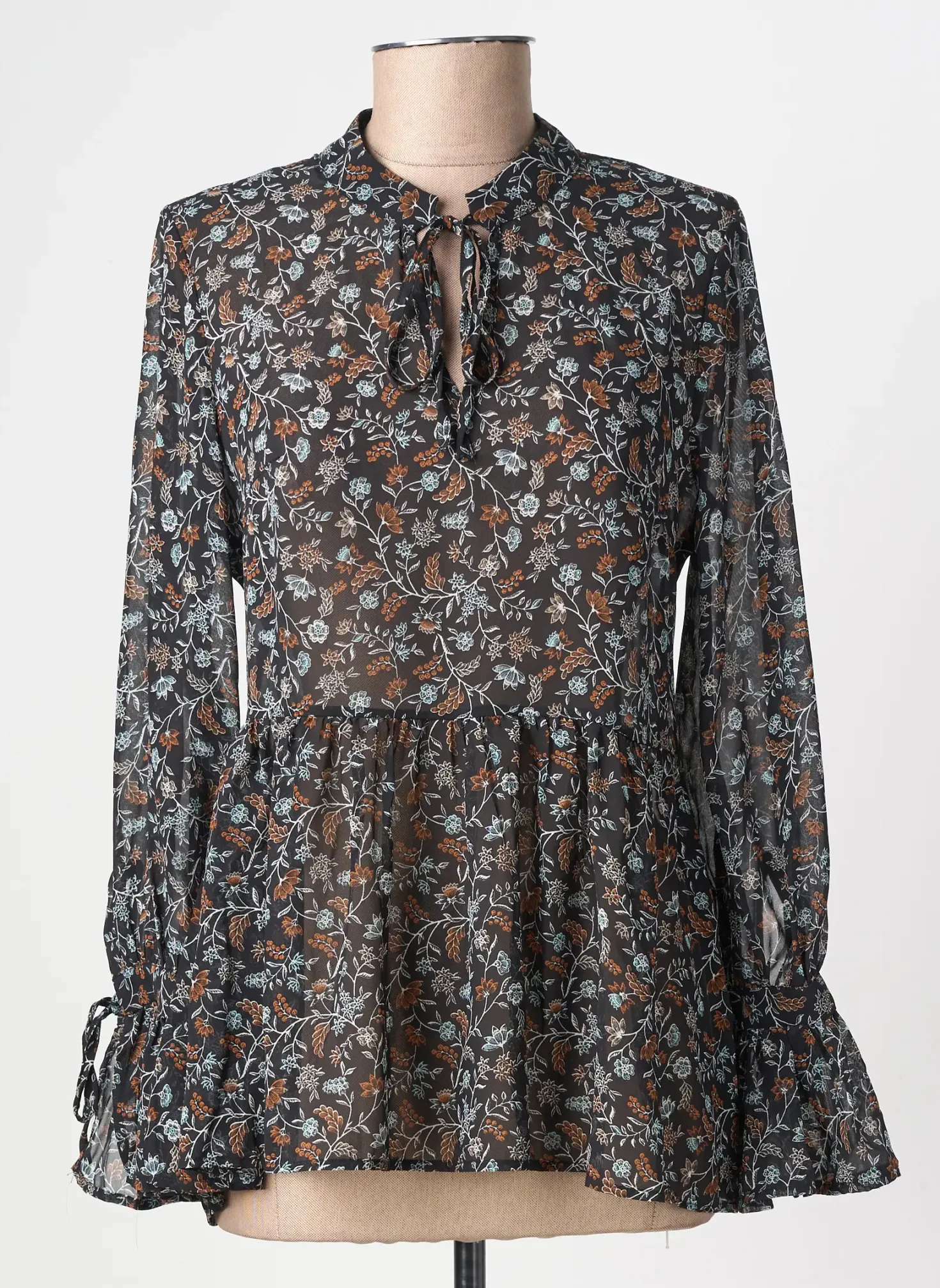 Blouse Molly Bracken Noir Manches Longues
