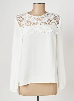 Blouse One Step Blanc Manches Longues