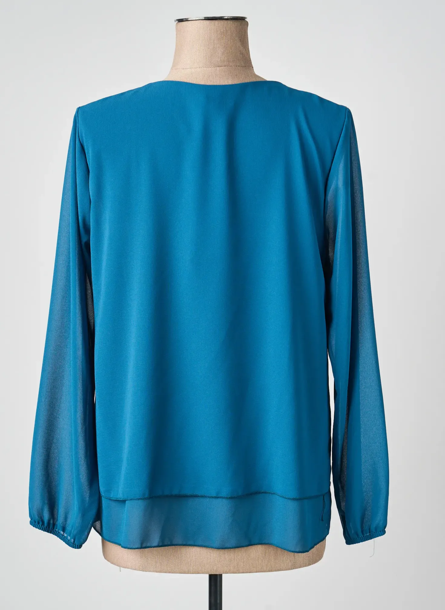 Blouse Quattro Bleu Manches Longues