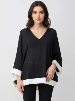 Blouse Quattro Noir Manches Longues