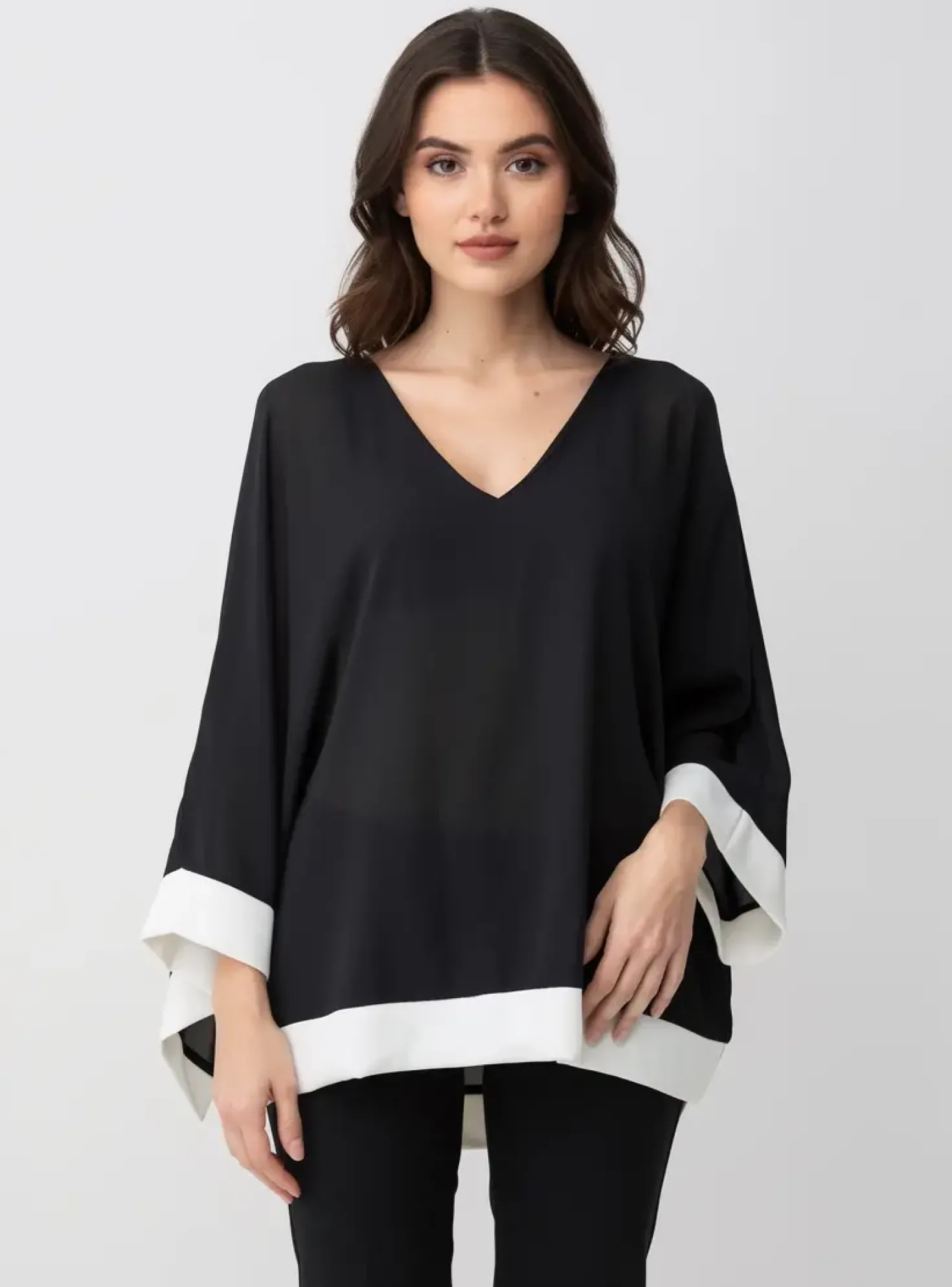 Blouse Quattro Noir Manches Longues