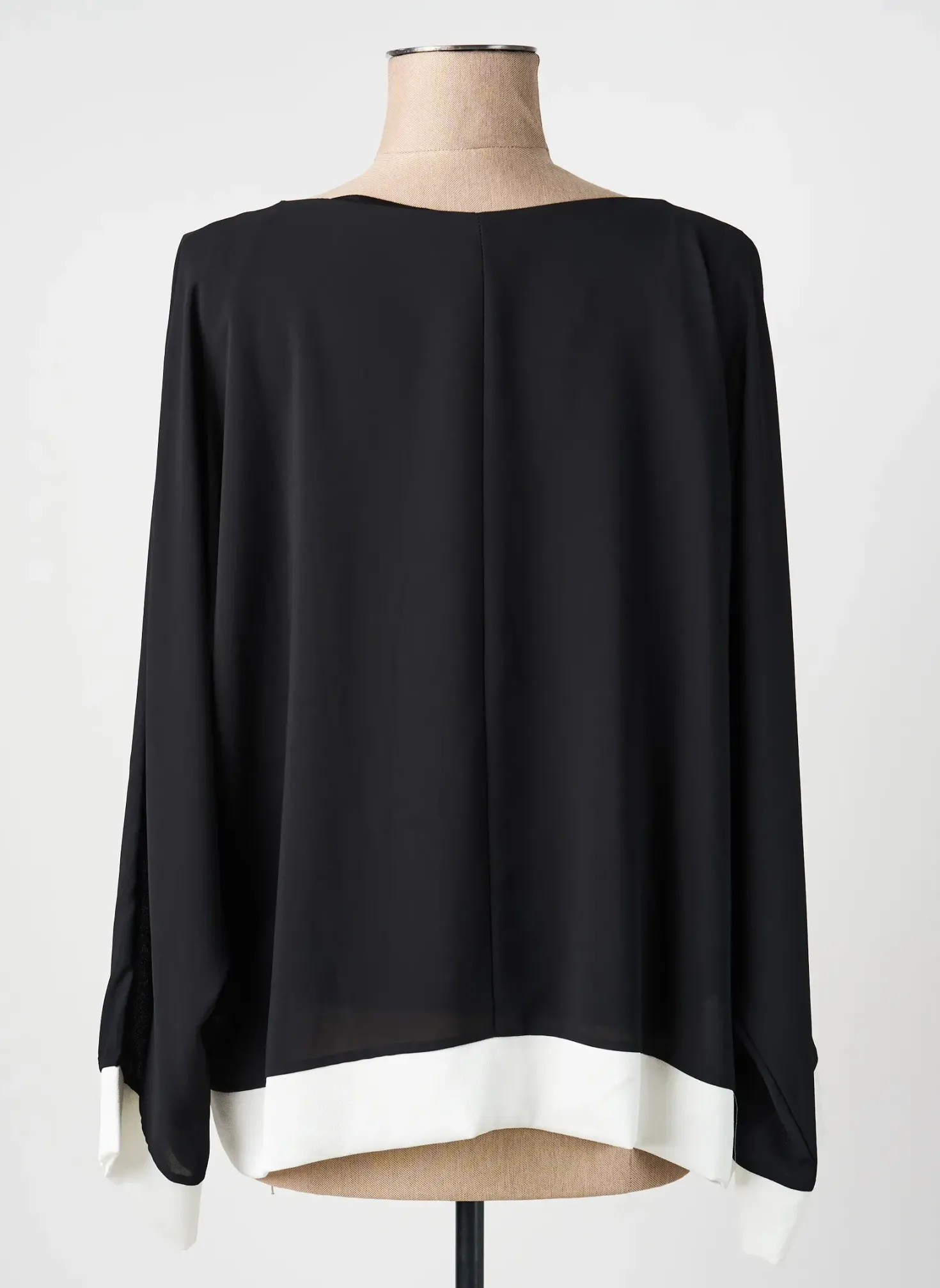 Blouse Quattro Noir Manches Longues