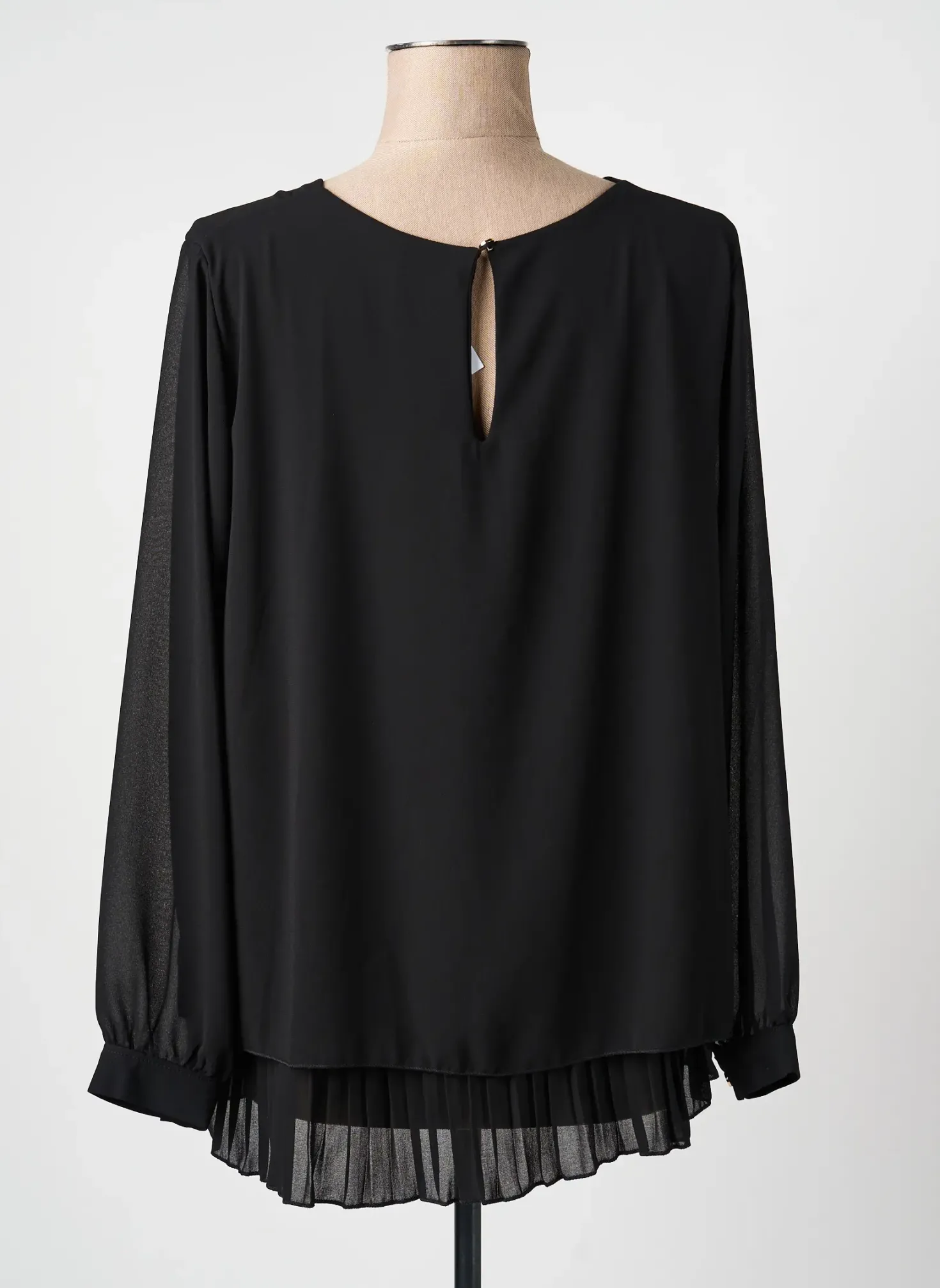 Blouse Quattro Noir Manches Longues