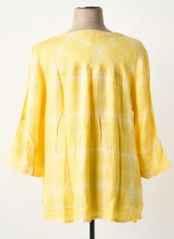 Blouse Sheego Jaune Manches 3/4