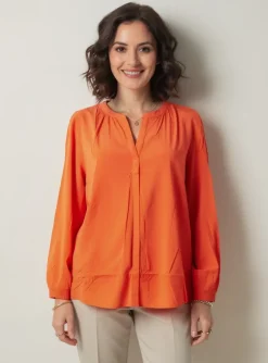 Blouse Tom Tailor Orange Manches Longues