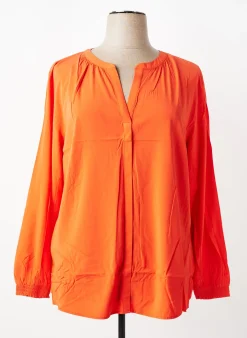 Blouse Tom Tailor Orange Manches Longues