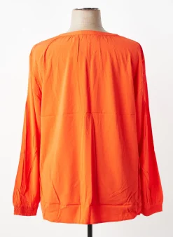 Blouse Tom Tailor Orange Manches Longues