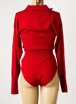 Body Ottod'ame Rouge Manches Longues