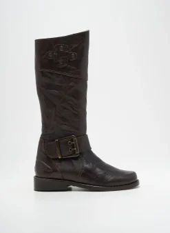 Bottes Bellamy Marron Talon Bas