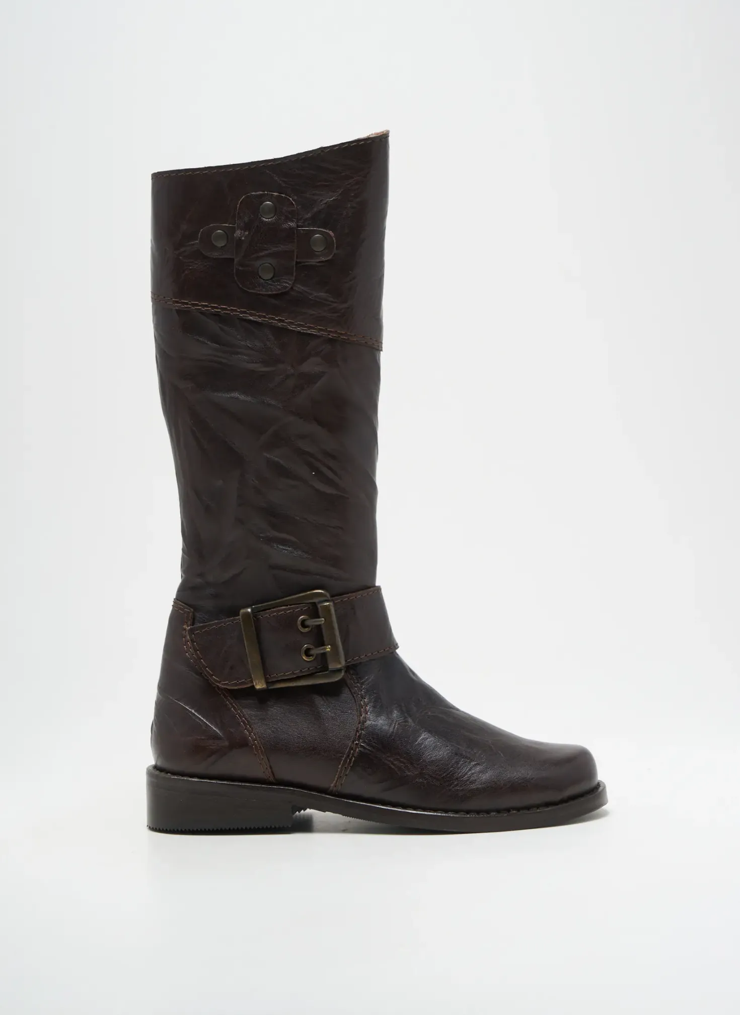 Bottes Bellamy Marron Talon Bas
