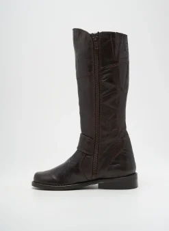 Bottes Bellamy Marron Talon Bas