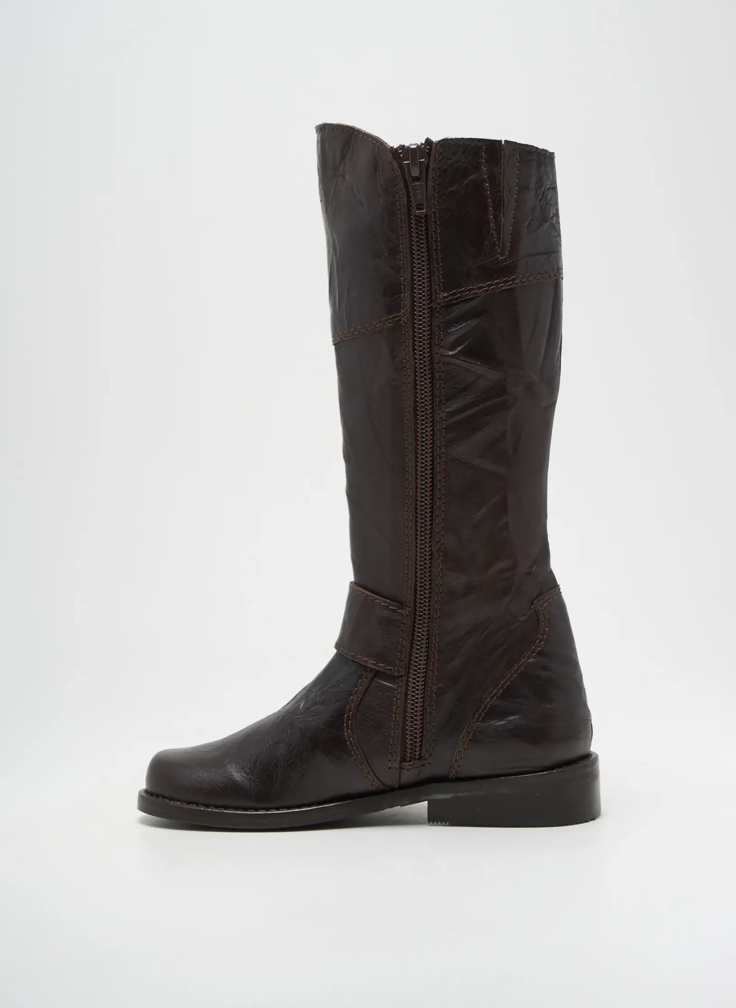 Bottes Bellamy Marron Talon Bas
