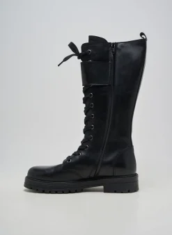 Bottes Bellamy Noir Talon Plat Jusqu'à 3cm