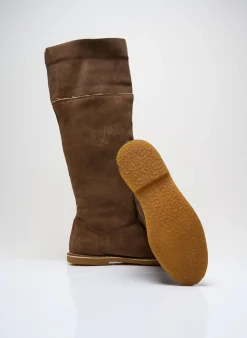 Bottes Cosmo Marron Talon Plat Jusqu'à 3cm
