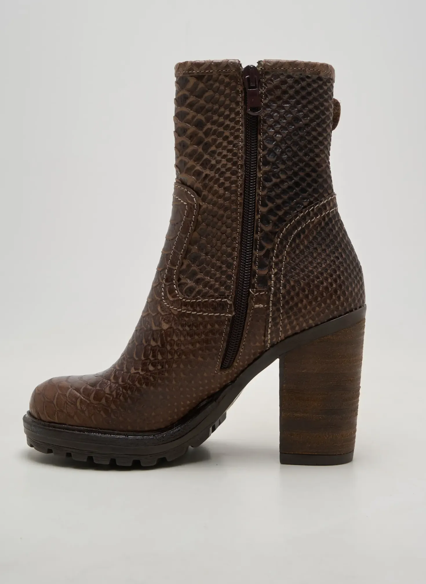 Bottes E-cow Marron Talon De 7 À 9cm