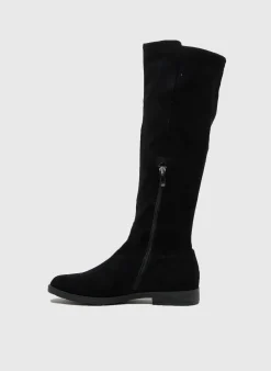 Bottes Emilie Karston Noir Talon Plat Jusqu'à 3cm