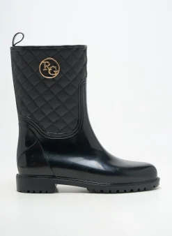 Bottes Exé Noir Talon Plat Jusqu'à 3cm