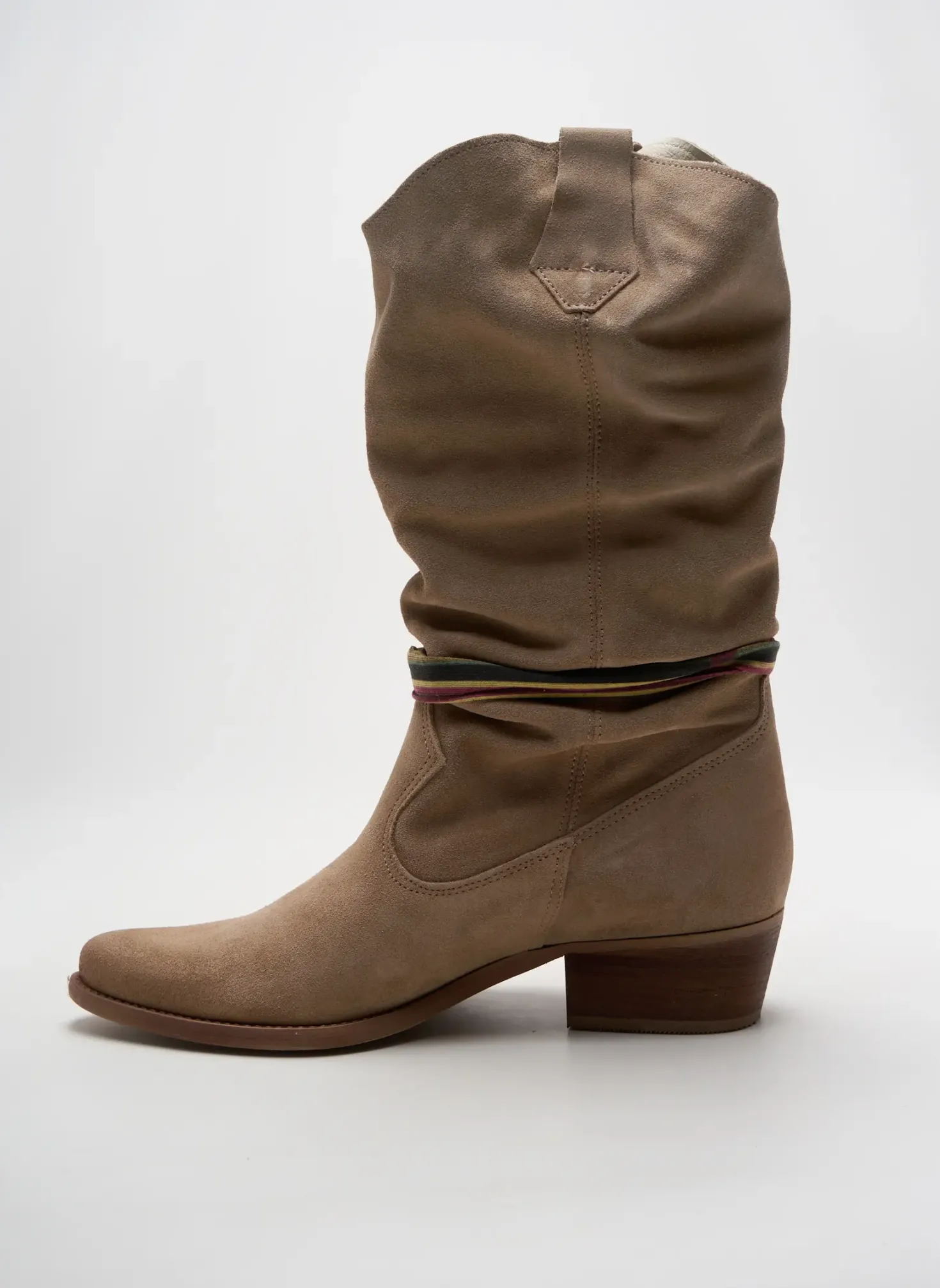Bottes Felmini Beige Talon De 4 À 6cm