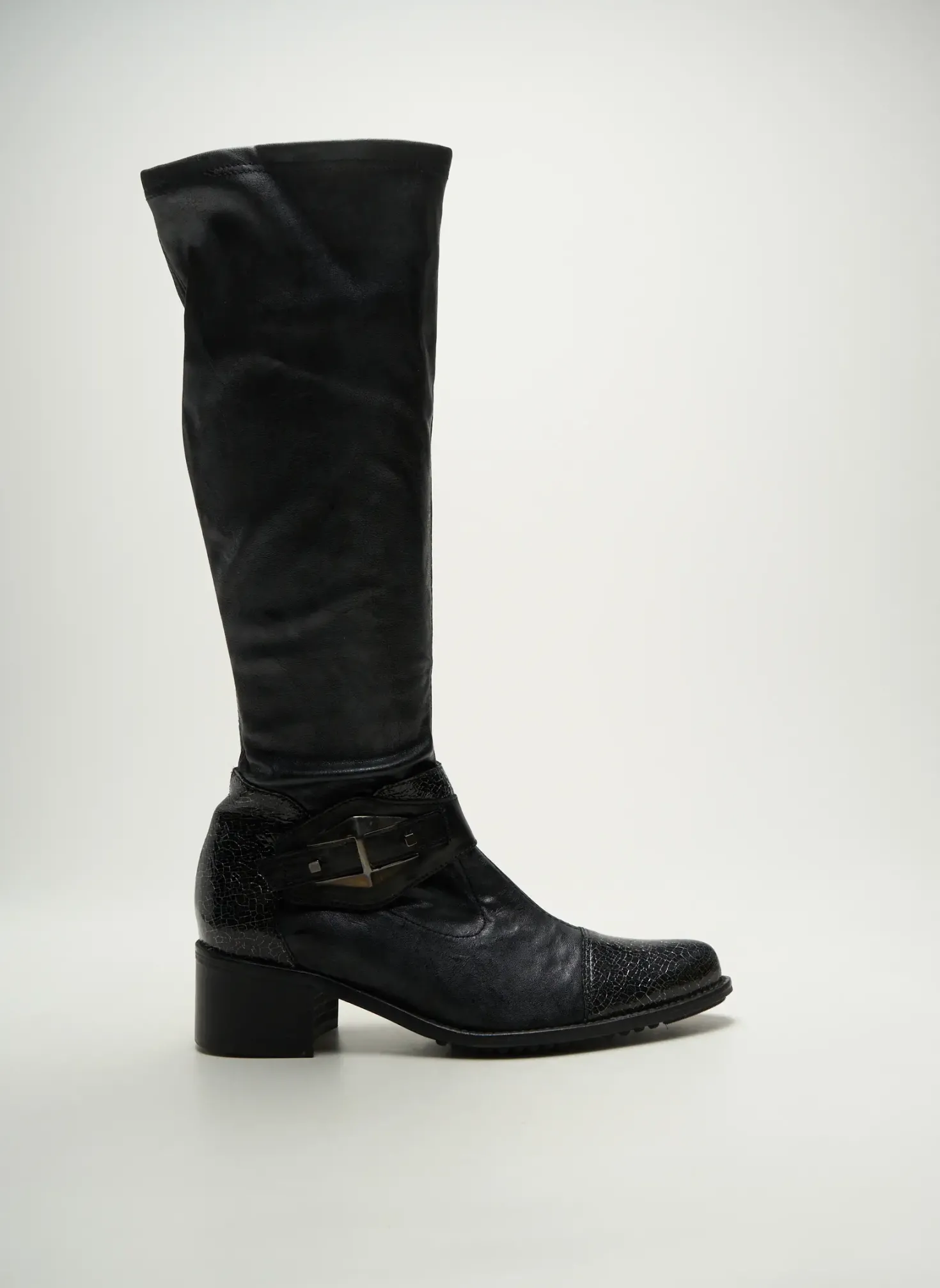 Bottes France Mode Noir Talon De 4 À 6cm