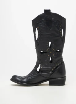 Bottes Ilario Ferucci Noir Talon De 4 À 6cm