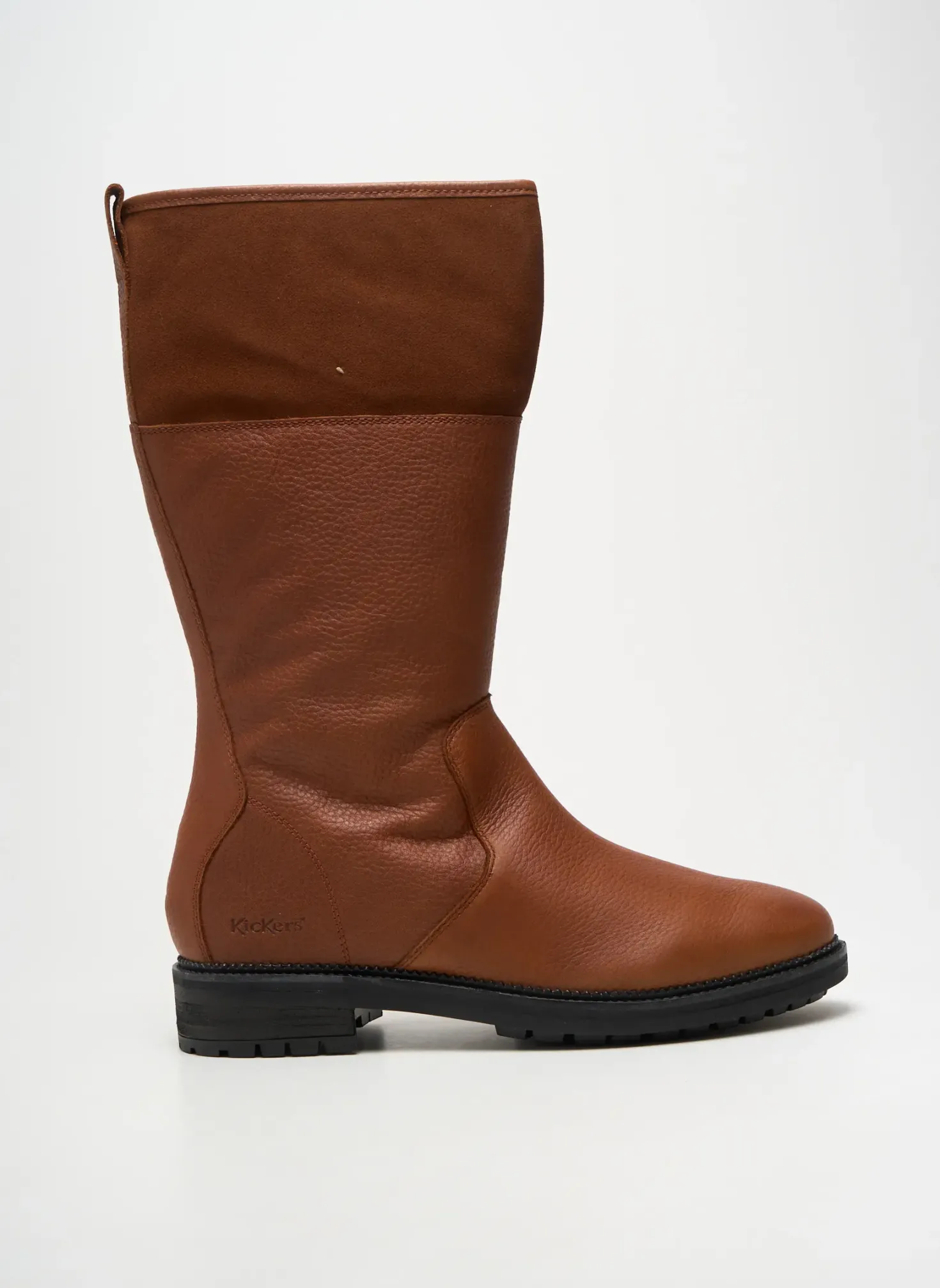 Bottes Kickers Marron Talon Plat Jusqu'à 3cm