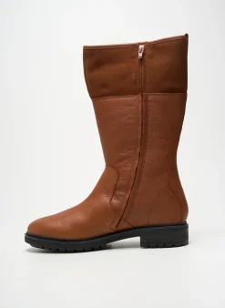 Bottes Kickers Marron Talon Plat Jusqu'à 3cm