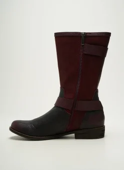Bottes Madison Violet Talon Plat Jusqu'à 3cm