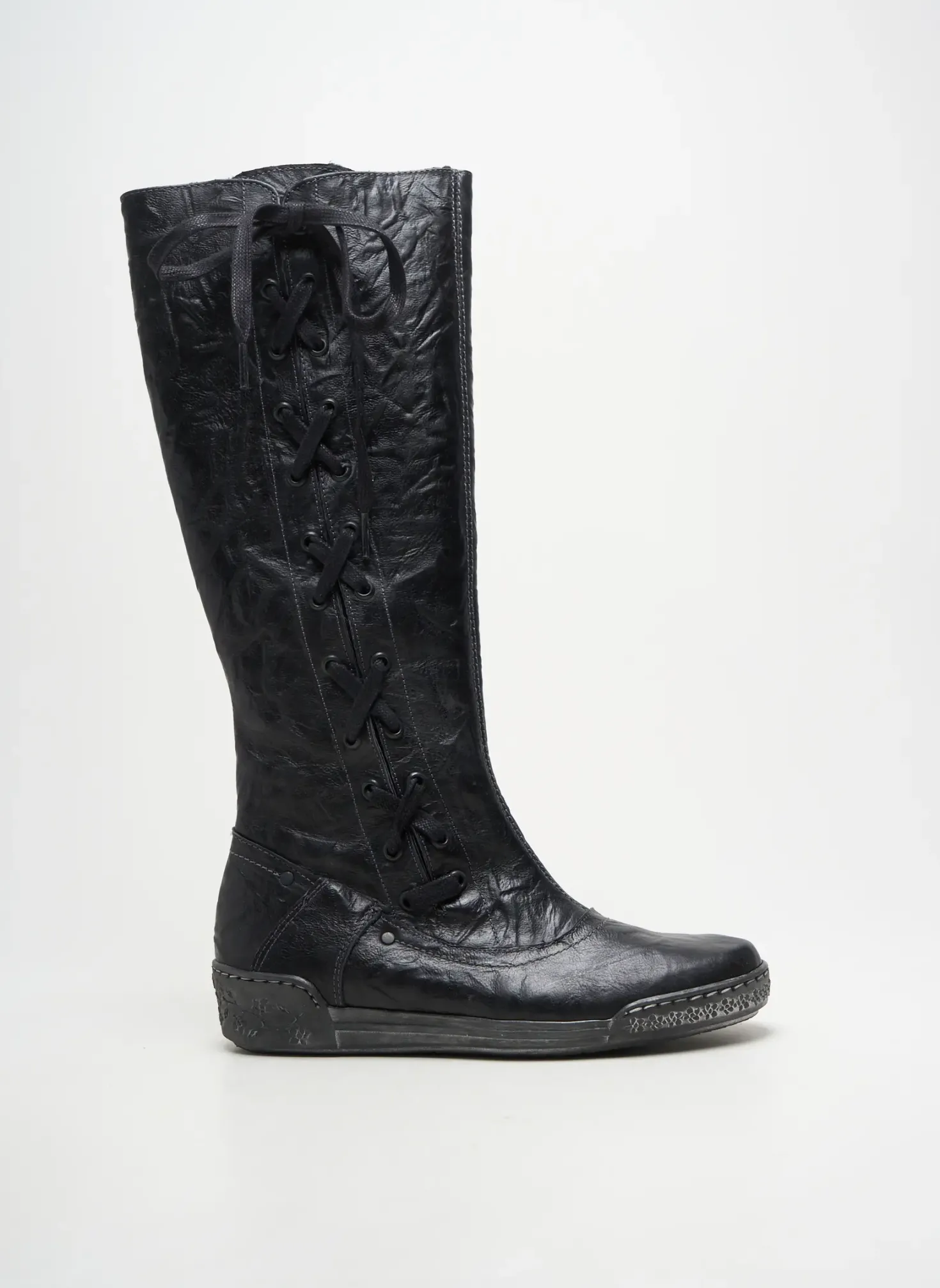Bottes Paco Valiente Noir Talon Plat Jusqu'à 3cm