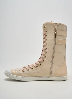 Bottes Pataugas Rose Talon Plat Jusqu'à 3cm