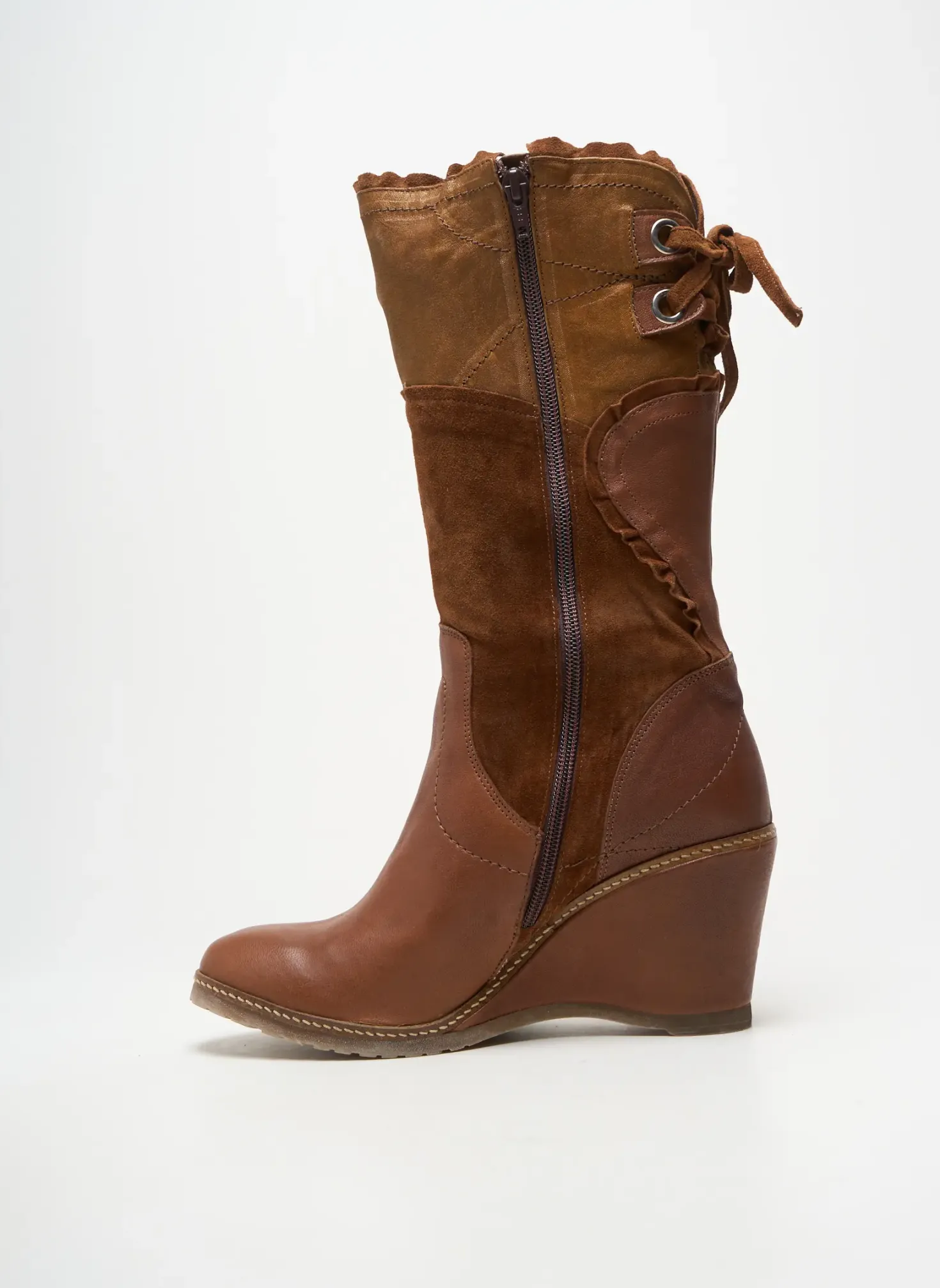 Bottes Regard Marron Talon De 7 À 9cm