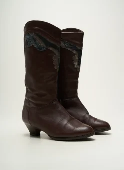 Bottes Sans Marque Marron Talon De 4 À 6cm
