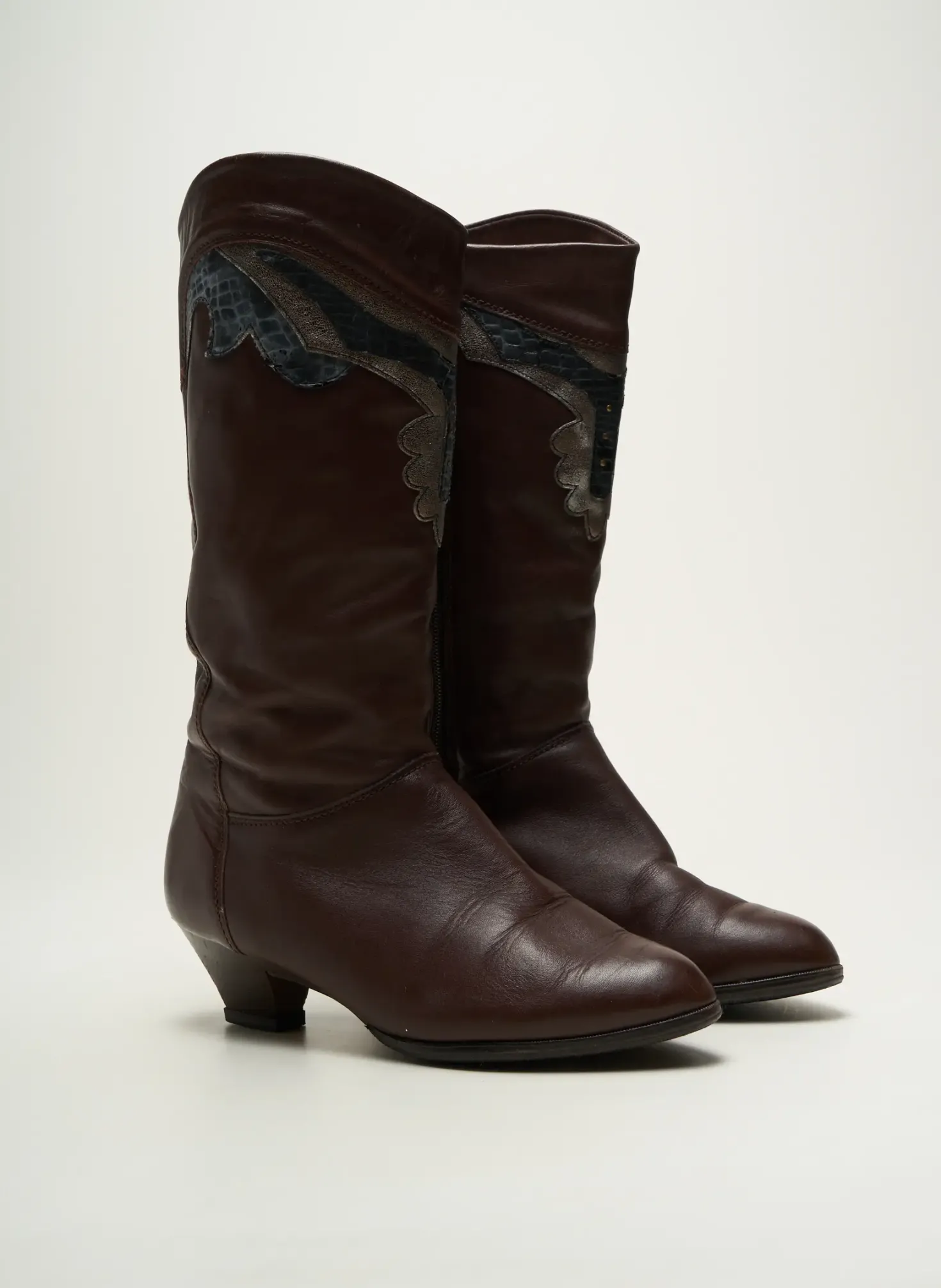 Bottes Sans Marque Marron Talon De 4 À 6cm