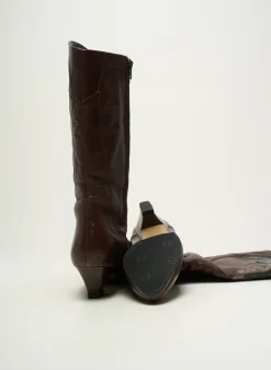 Bottes Sans Marque Marron Talon De 4 À 6cm