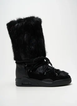 Bottes Serafini Noir Talon Plat Jusqu'à 3cm