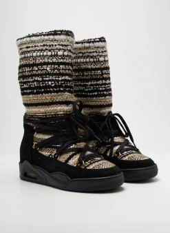 Bottes Serafini Noir Talon Plat Jusqu'à 3cm