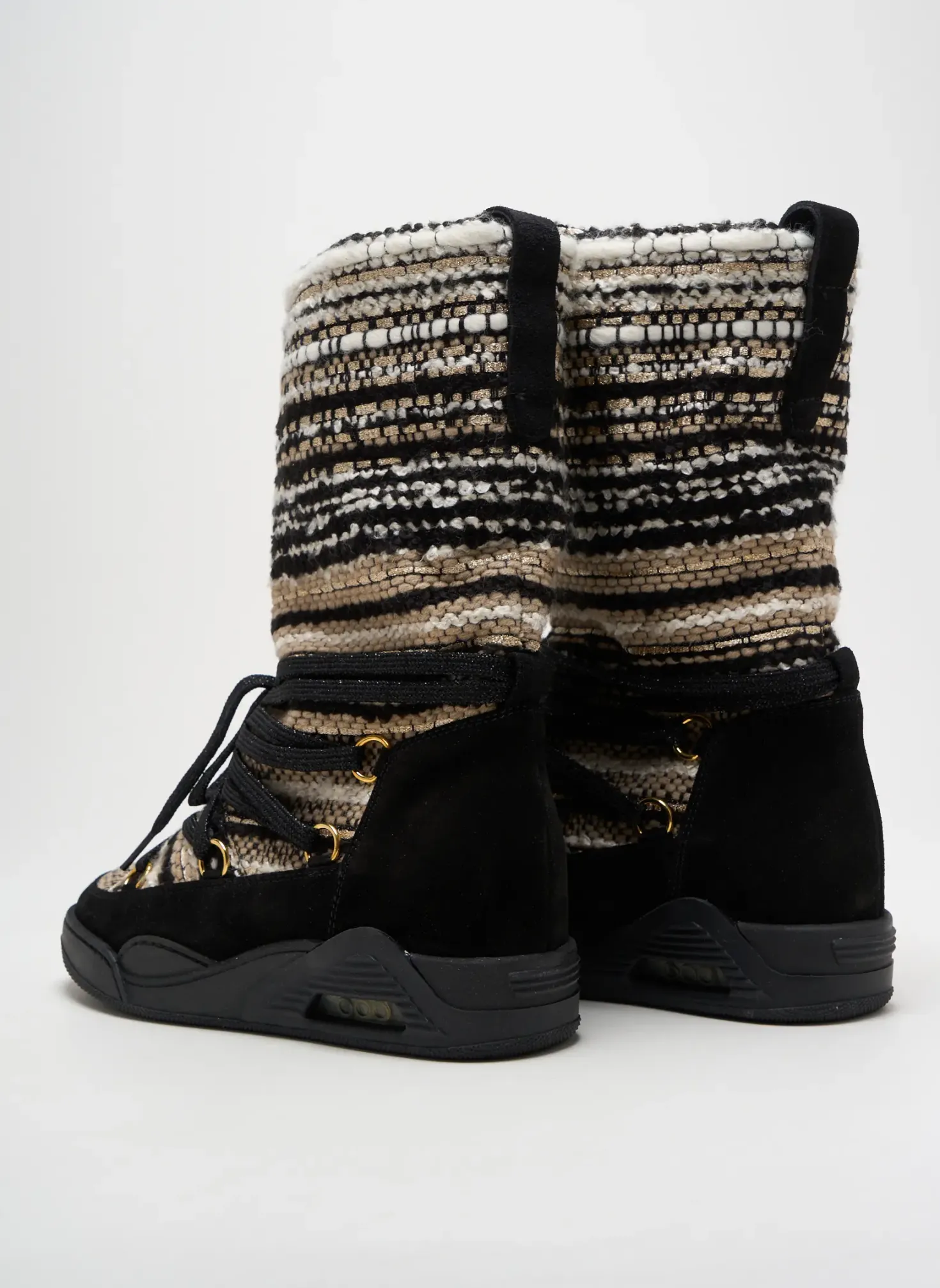 Bottes Serafini Noir Talon Plat Jusqu'à 3cm