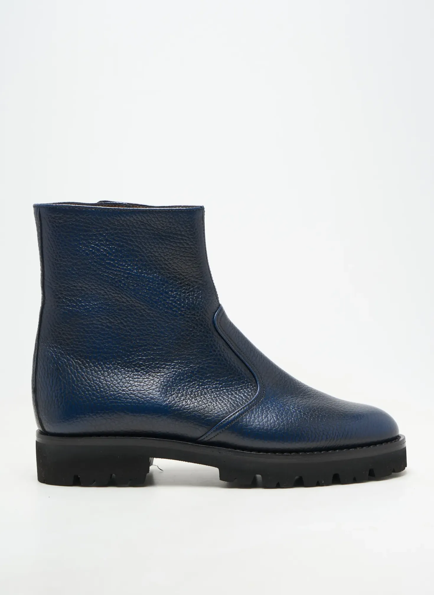 Bottes Walter Shoes Bleu Talon Plat Jusqu'à 3cm