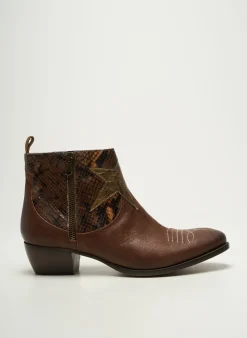 Bottines/boots Bisous Confiture Marron Talon De 4 À 6cm