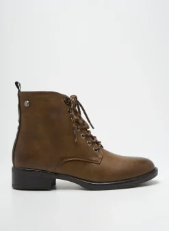 Bottines/boots Dées Shoes Marron Talon Plat Jusqu'à 3cm