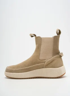 Bottines/boots Kelara Beige Talon De 4 À 6cm