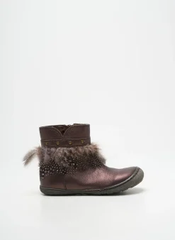 Bottines/boots Little Mary Marron Bout Rond