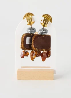 Boucles D’oreilles Jean Daniel Brami Marron