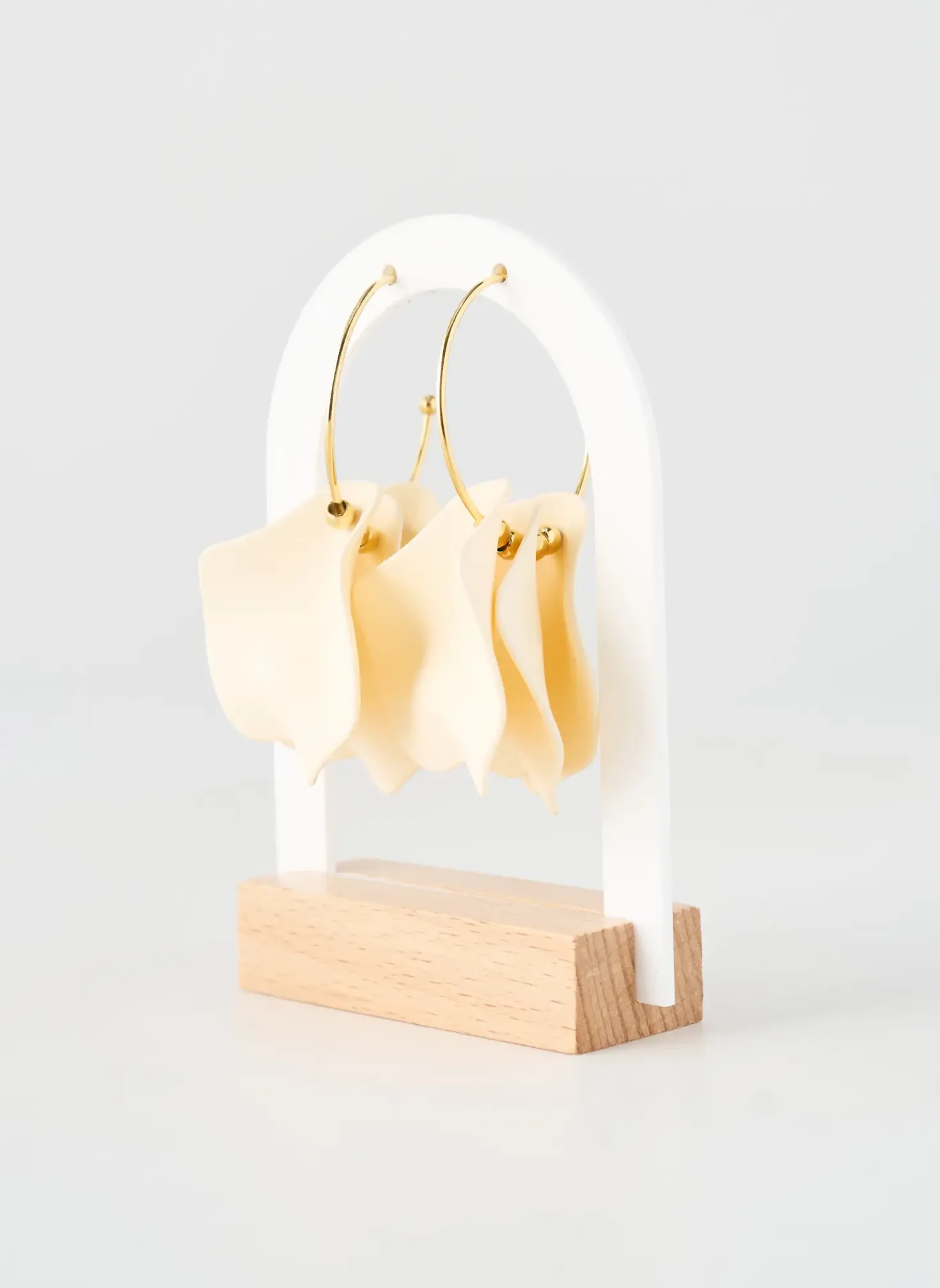 Boucles D’oreilles Zag Beige
