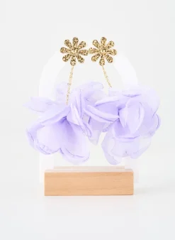 Boucles D’oreilles Zag Violet