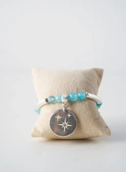 Bracelet Secret De Cuir Bleu
