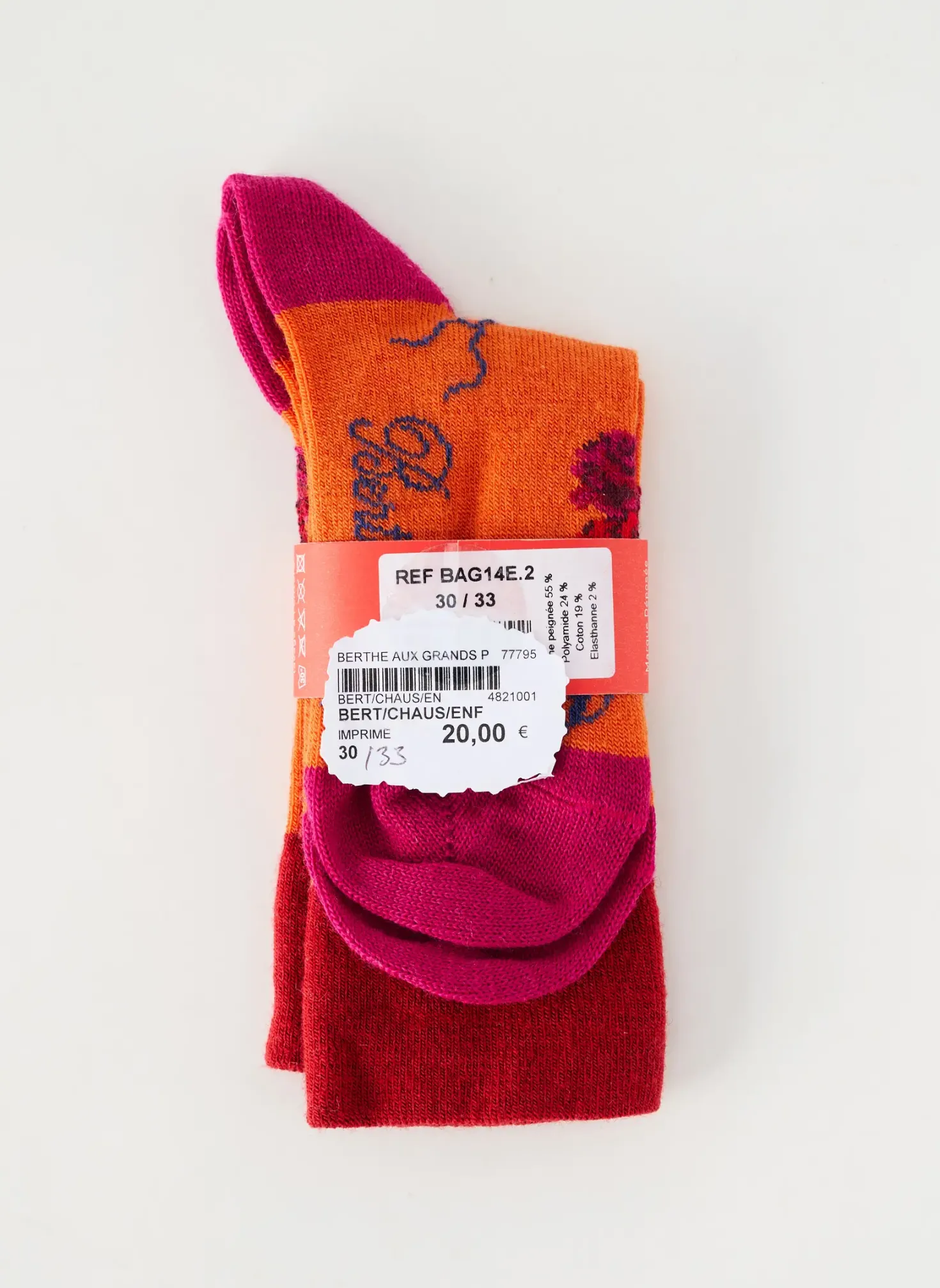 Chaussettes Berthe Aux Grands Pieds Orange